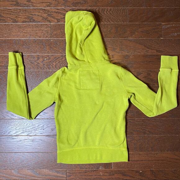 Hollister "Malibu Surf Team" Extra Small Bright Neon Green Pullover Surf Hoodie - Picture 8 of 9